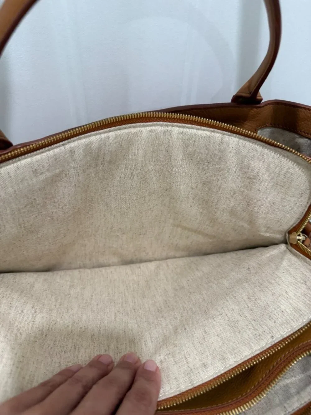 Leather Carryall / Work tote Handbag